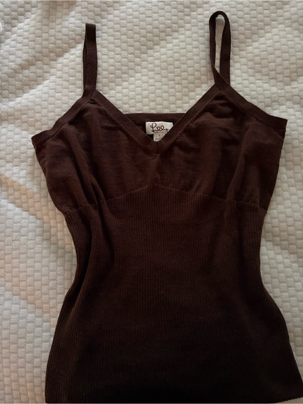 Lilly Pulitzer Brown Ribbed Knit Camisole